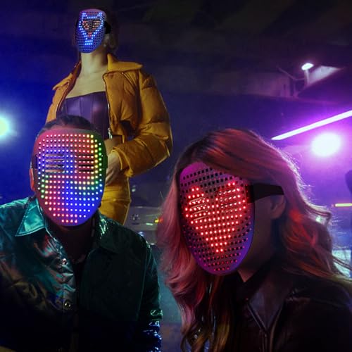 LED Mask with Gesture Sensing for Halloween Party D76447