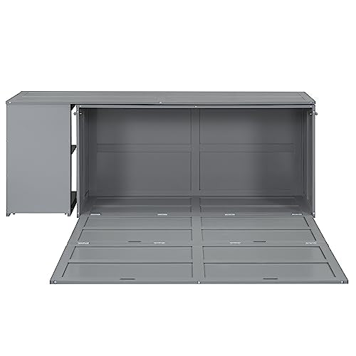 Wall Cabinet Bed with Storage and Bookcase Headboard F651615
