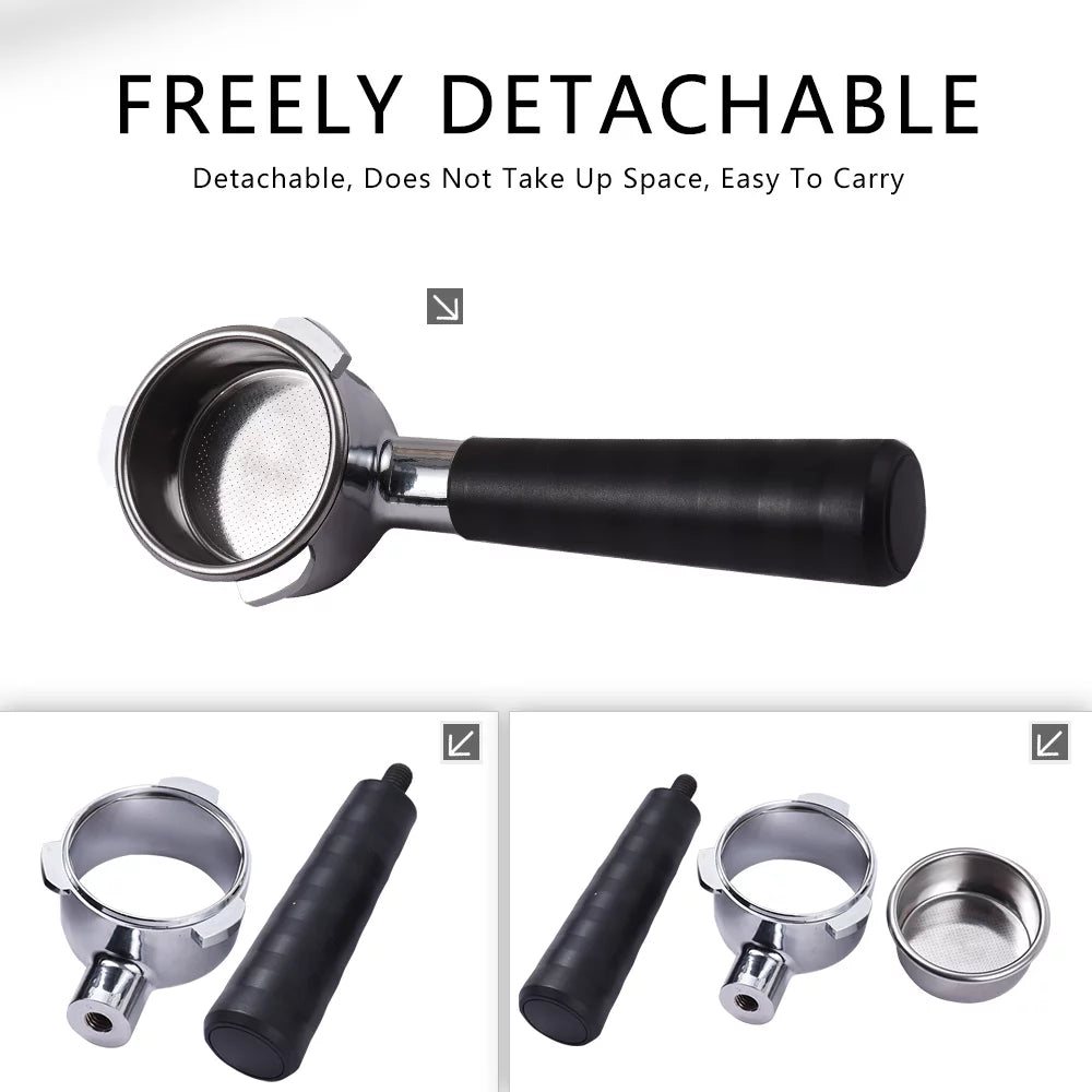 54mm Bottomless Portafilter with Filter Basket, Stainless Steel Replacement M656