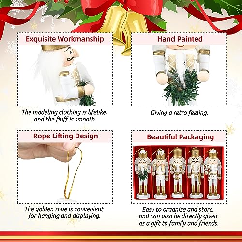 Christmas Nutcracker Ornaments Wooden Hanging Decorations 5 Inch H421