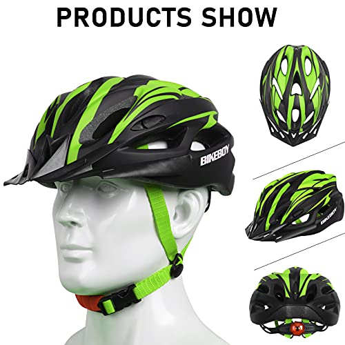 Adult Bike Helmet with Light and Sun Visor H53604