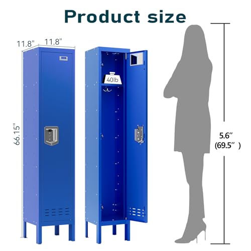 Metal Cabinet with Lockable Door for Office, Gym, School, Home A290