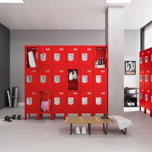 5-Door Steel Storage Locker with Hooks and Card Slots M92401
