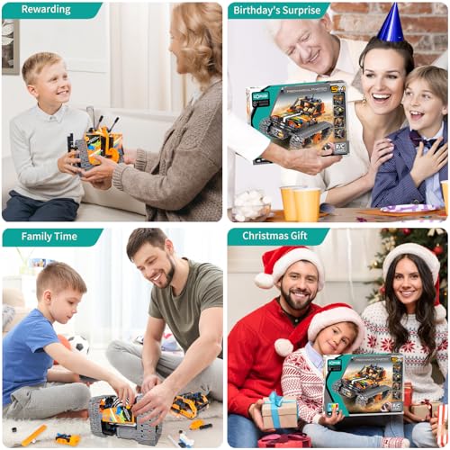 STEM Remote Control Building Kit 392Pcs Blocks Erector Set for Kids Age 8-12 Y335