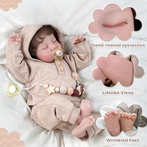 Lifelike Reborn Baby Doll Silicone Full Body Boys 17 Inch G466746