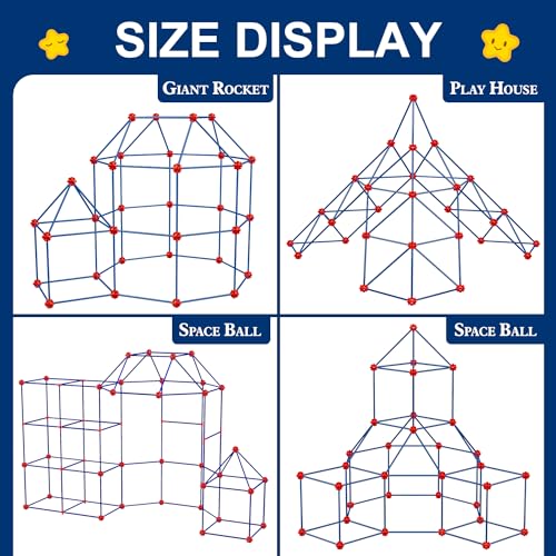 Fort Building Kit for Kids, STEM Construction Toys, 140 Pieces V503086