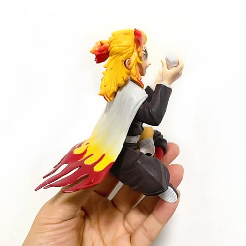 Anime Devil Slayer Figure Eating Rice Balls Sitting Pose Desk Decor B171666