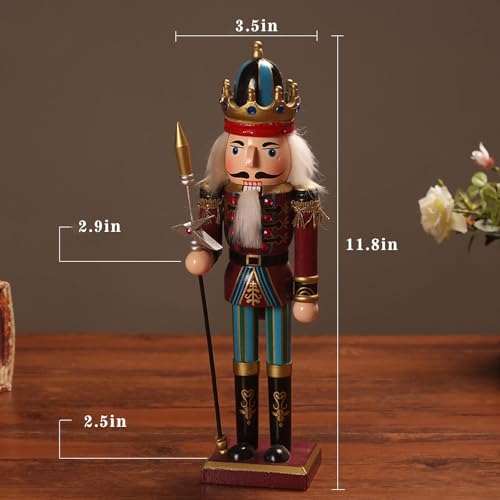 Wooden Nutcracker Ornaments Christmas Decoration Figures (12 Inch, Set) A862348
