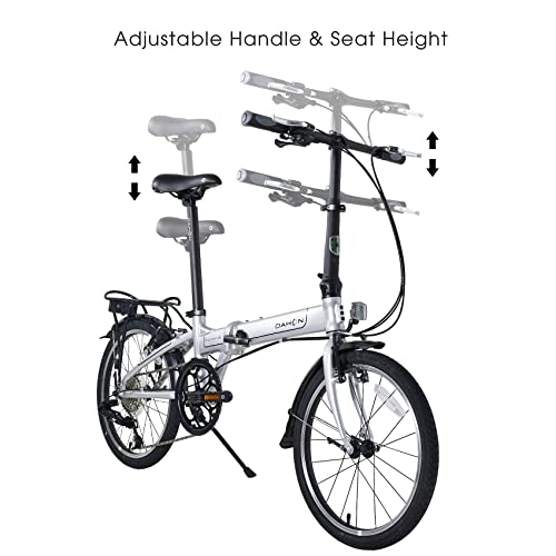 Folding Bike, Lightweight Aluminum Frame, 8-Speed, 20 Inch Y746