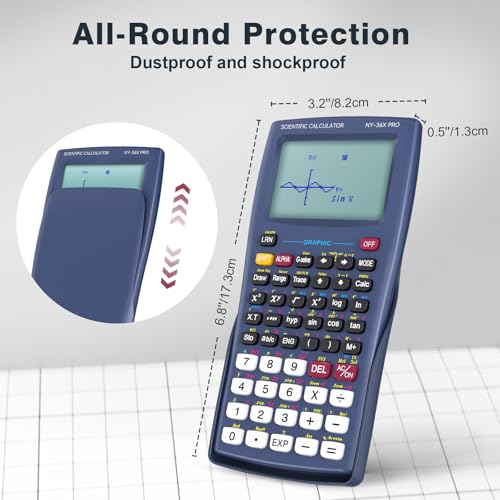 Scientific Calculator with Notepad, 2-Line Display, Solar and Battery Powered Q967