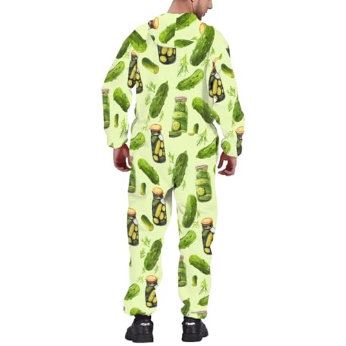 Adult Onesie Hooded One-Piece Pajama Zipper Jumpsuit for Men and Women I930