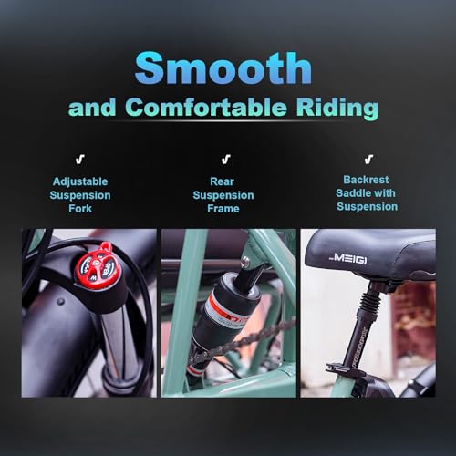 Adult Step Thru Electric Tricycle, 750W Motor, Full Suspension U94539
