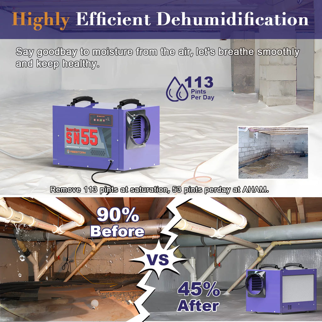Crawl Space Dehumidifier with Hose, up to 1,200 Sq.ft K4700
