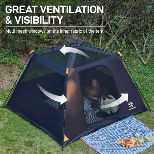 6 Person Instant Cabin Tent with Vestibule, Water-Resistant J5364