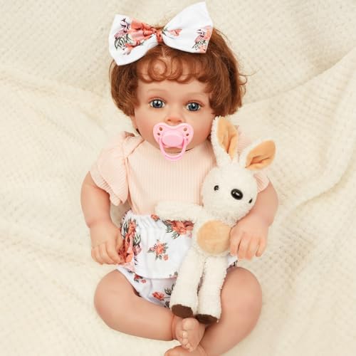 22-inch Realistic Reborn Baby Doll with Cloth Body and Feeding Accessories N28144