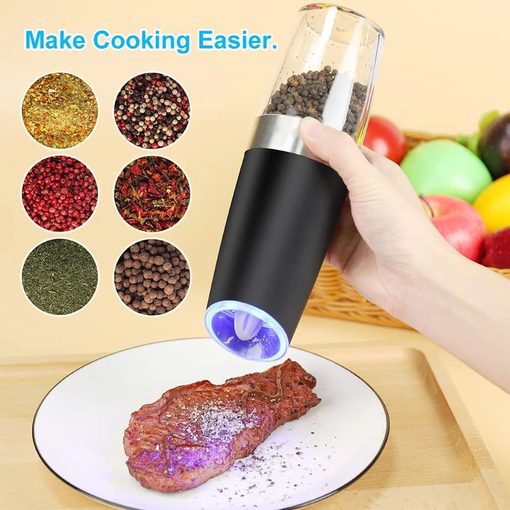 Salt and Pepper Grinder Set with Adjustable Coarseness and LED Light D3886