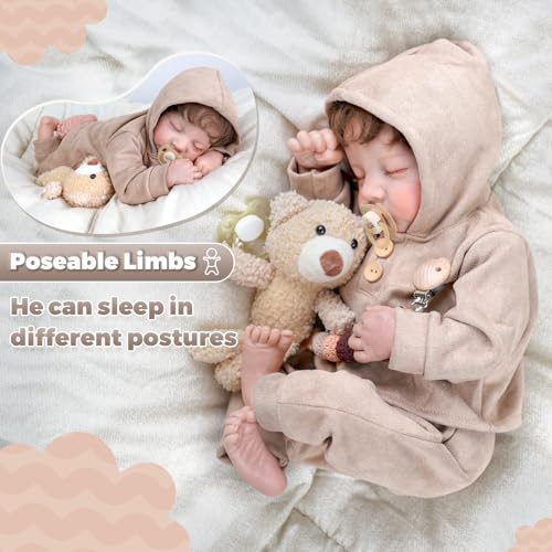 Lifelike Reborn Baby Doll Silicone Full Body Boys 17 Inch G466746