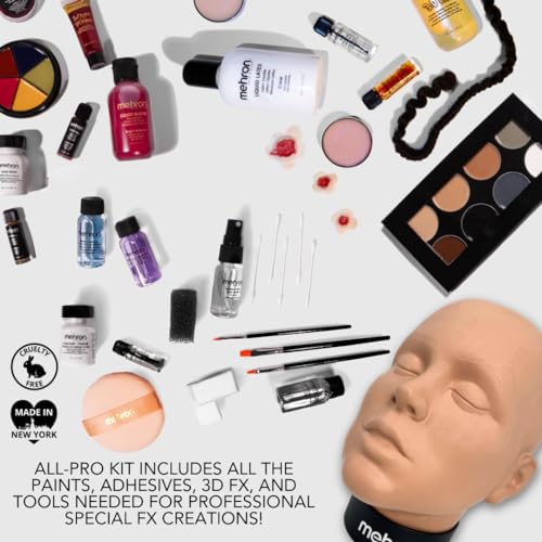 Special FX Makeup Kit with Practice Head for Theatre, Halloween & Cosplay T6496