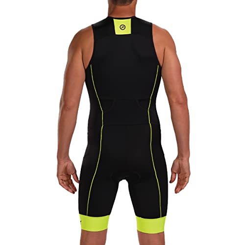 Men’s Sleeveless Triathlon Tank Suit with Chamois Pad and Pockets N4014