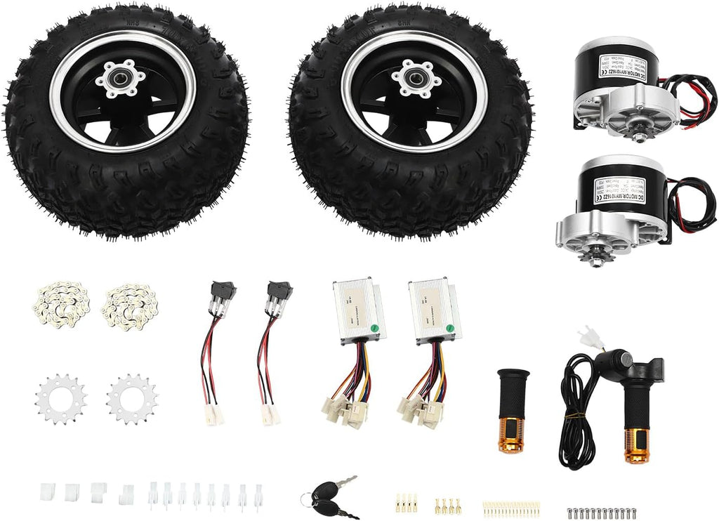10 Inch 24V Dual Drive Brush Gear Motor Conversion Kit with Digital Display Throttle S292