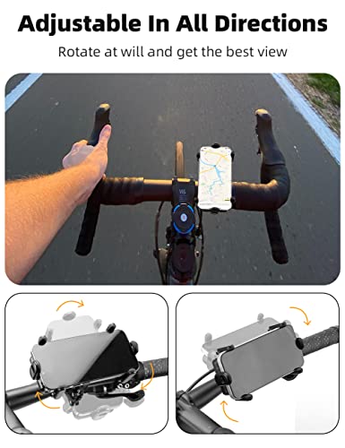 Bike Phone Holder Adjustable Motorcycle Mount Handlebar Clip for Bicycle Scooter K22604