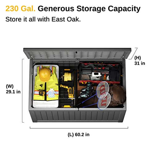 Outdoor Storage Box 31 Gallon Waterproof Resin Deck Box V3075
