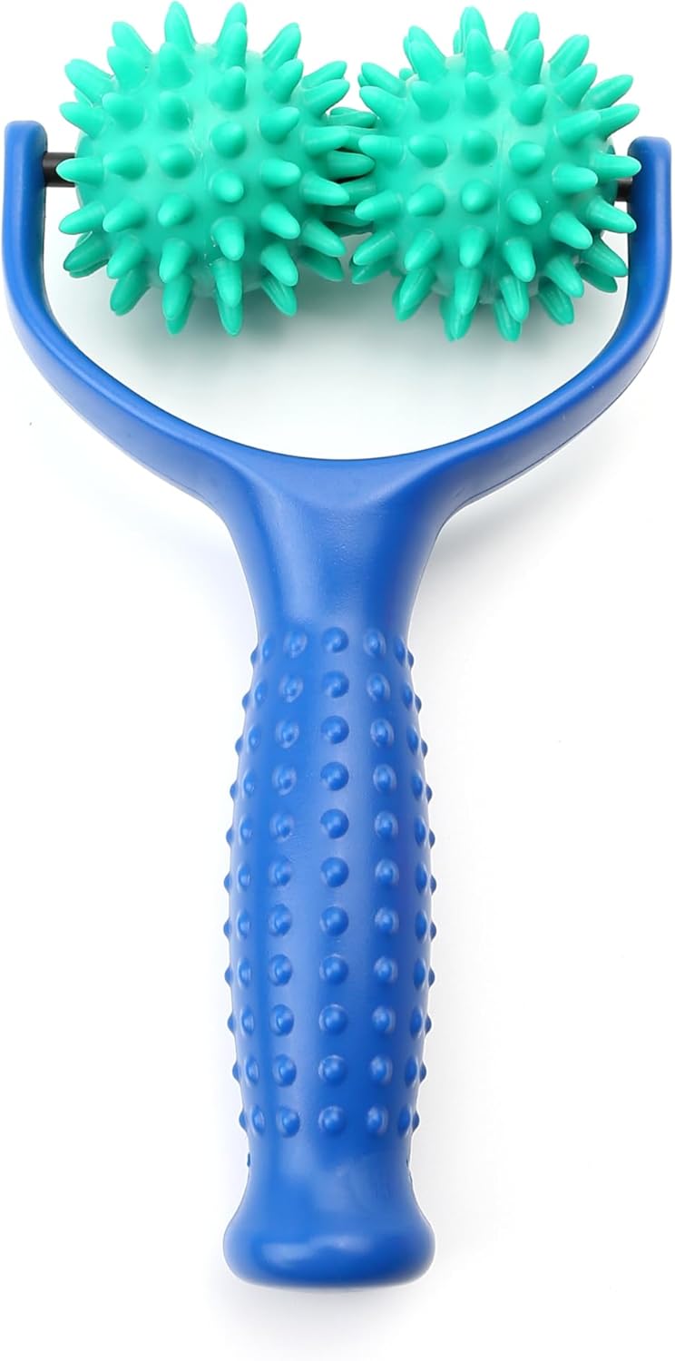 Handheld Spiky Massage Balls Rollers with Handle for Muscle Pain Relief N80731
