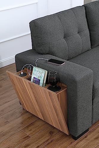 4-in-1 Convertible L Shaped Couch with Pull Out Bed and Storage Z983