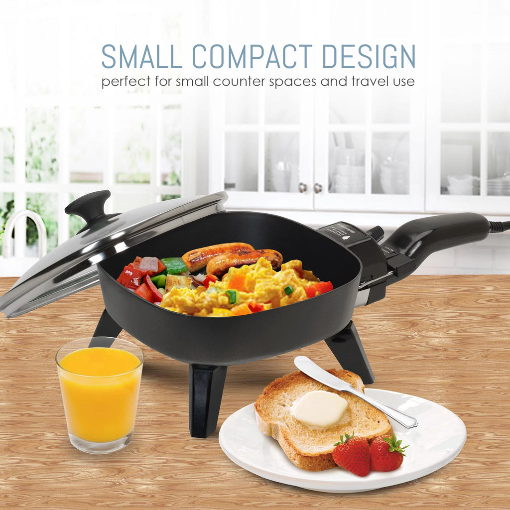 7" Electric Skillet with Glass Lid V94557