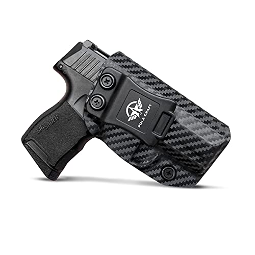 Sig P365 Holster IWB Kydex Custom Fit: Sig Sauer P365 / P365 SAS / P365 X Pistol - Inside Waistband - Adj. Cant Retention - Cover Mag-Button - No Wear - No Jitter