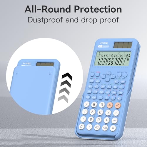 Scientific Calculator with Notepad, 2-Line Display, Solar and Battery Powered Q967