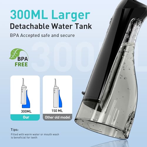 Portable Cordless Oral Irrigator 300ML Rechargeable Water Flosser C363894