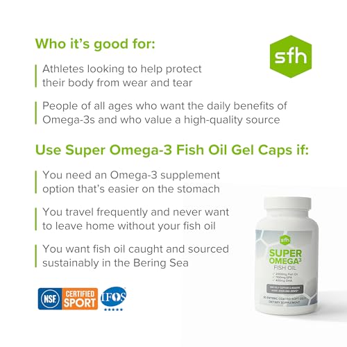 Omega 3 Fish Oil Capsules 2000mg for Heart Joint Brain Health S870