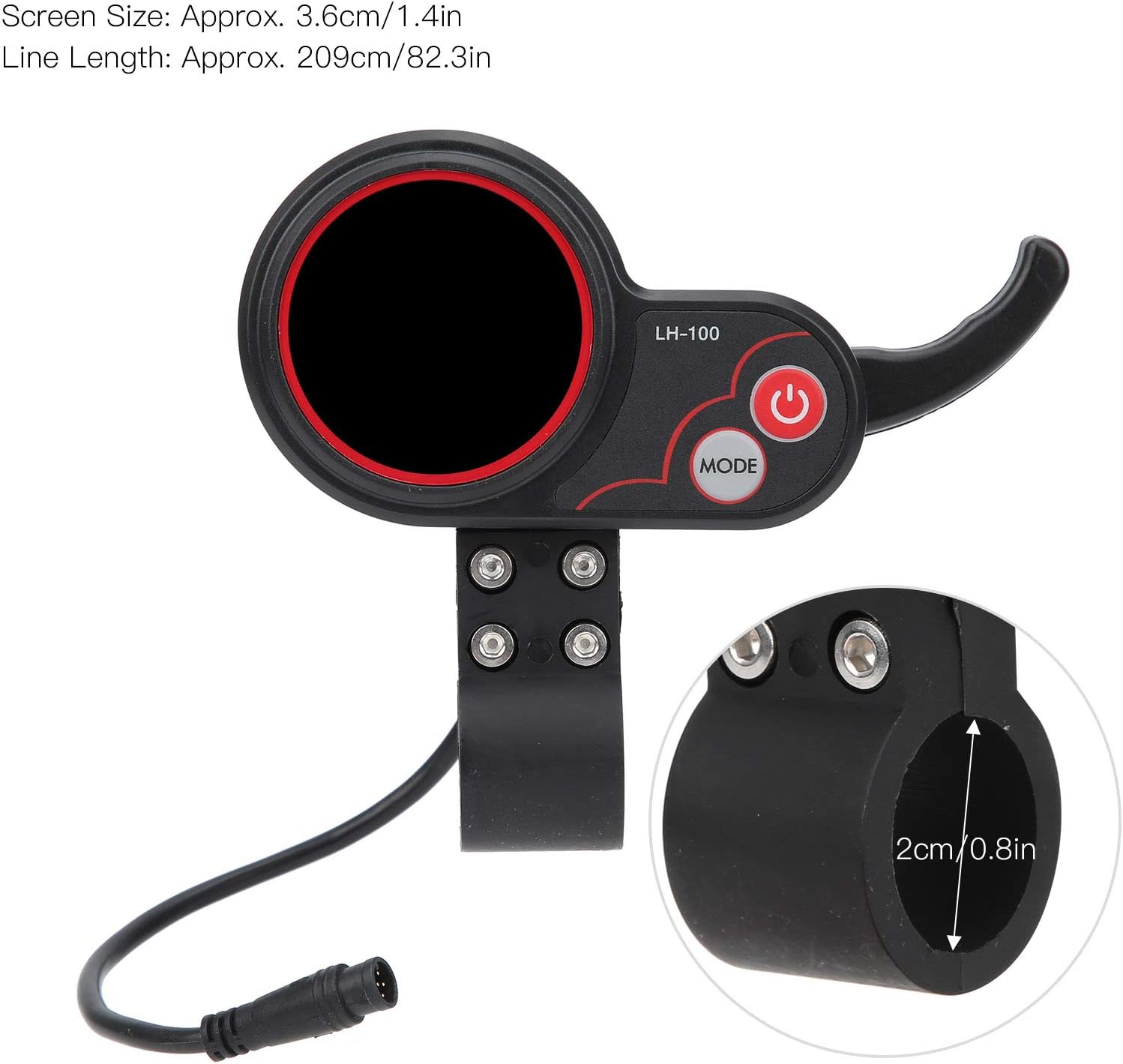 Electric Scooter Thumb Throttle with LCD Display, 24V 36V Speedometer P413