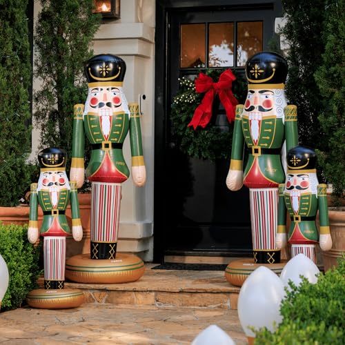 Giant Inflatable Pink Nutcracker Christmas Decor, Indoor/Outdoor F1618