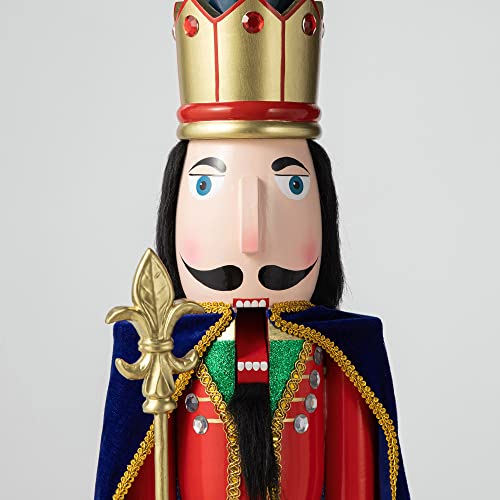 Wooden Nutcracker Decoration 42 Inch Christmas Indoor Outdoor C418758