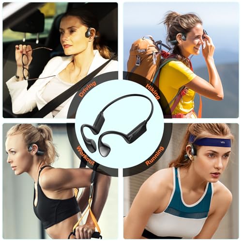 Bone Conduction Open Ear Headphones with HD Mic, IPX6 Waterproof U3338