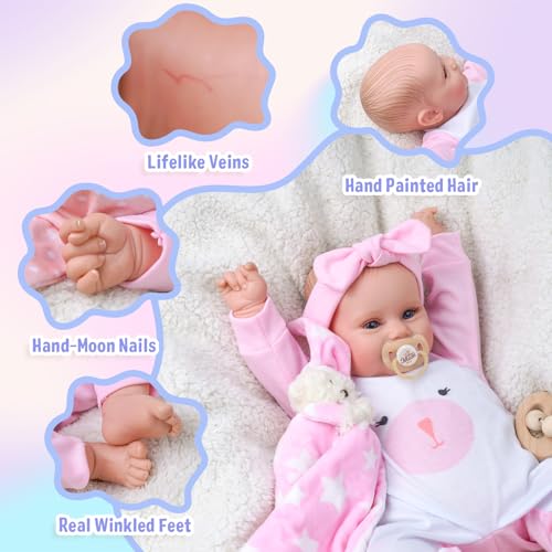 20 Inch Soft Vinyl Reborn Baby Doll with Accessories for Girls P18941