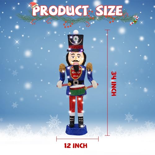 Lighted Blue Nutcracker Soldier Christmas Decoration for Indoor Outdoor D29664