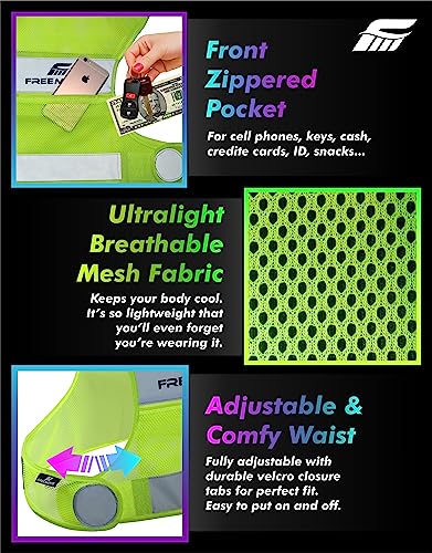 Reflective Vest for Running, Walking, Cycling with Bands and Bag H320359