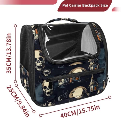 Halloween Cat Backpack Carrier, Breathable Bubble Pet Backpack R5452