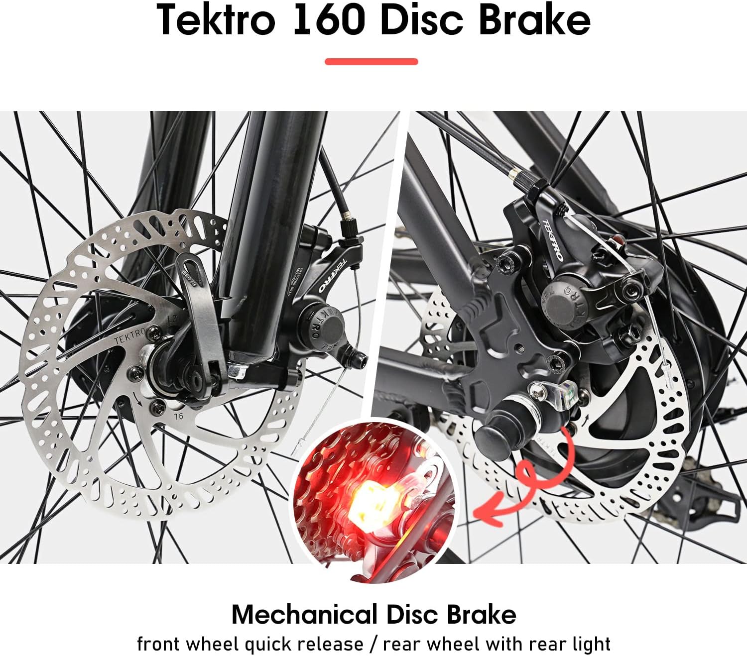 Electric Bike for Adults 500W Mountain Bike with 48V 13AH Removable Battery 26 Inch I332075