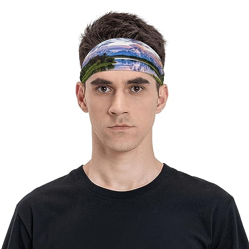Sweatbands Sports Headband for Men and Women, Breathable Non-Slip Fabric for Running Cycling Yoga P23732