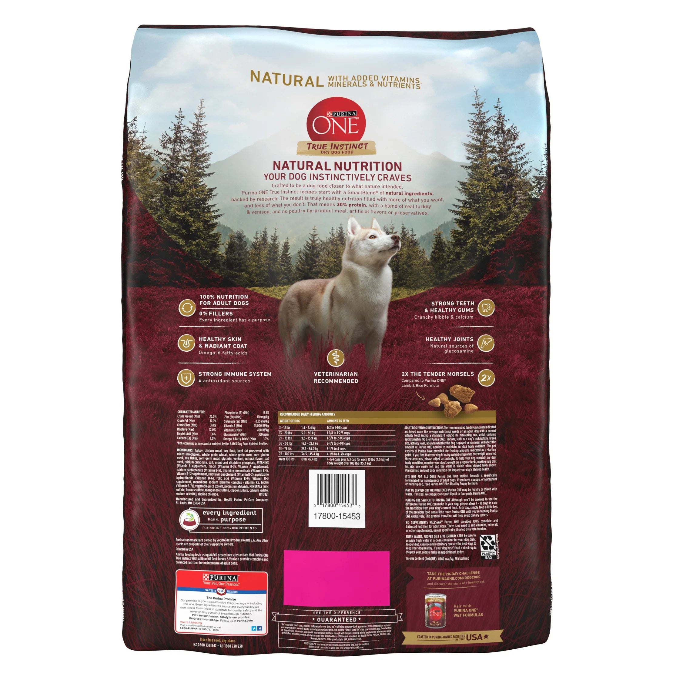 Natural Dry Dog Food with Real Turkey and Venison F133