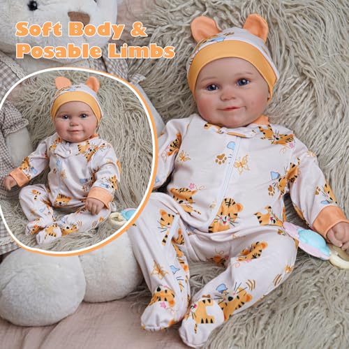 20 Inch Soft Vinyl Reborn Baby Doll with Accessories for Girls P18941