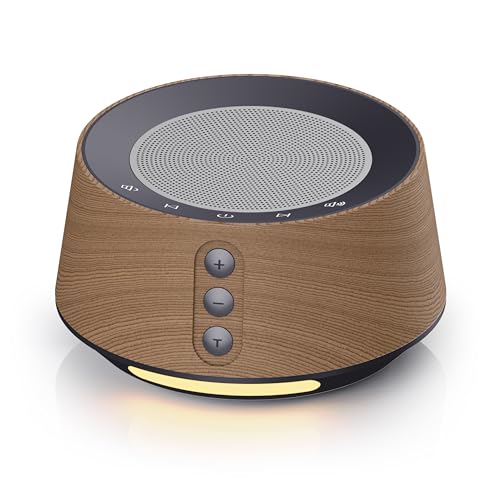 BGOVERSS White Noise Sound Machine with 14 Soothing Sounds and 10 Levels Night Light for Sleeping, 5 Timers and Memory Feature Plug in Sound Machine for Nursery Baby Kids Adults