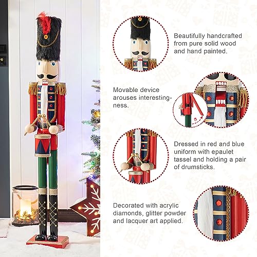 Wooden Nutcracker Decoration 42 Inch Christmas Indoor Outdoor C418758