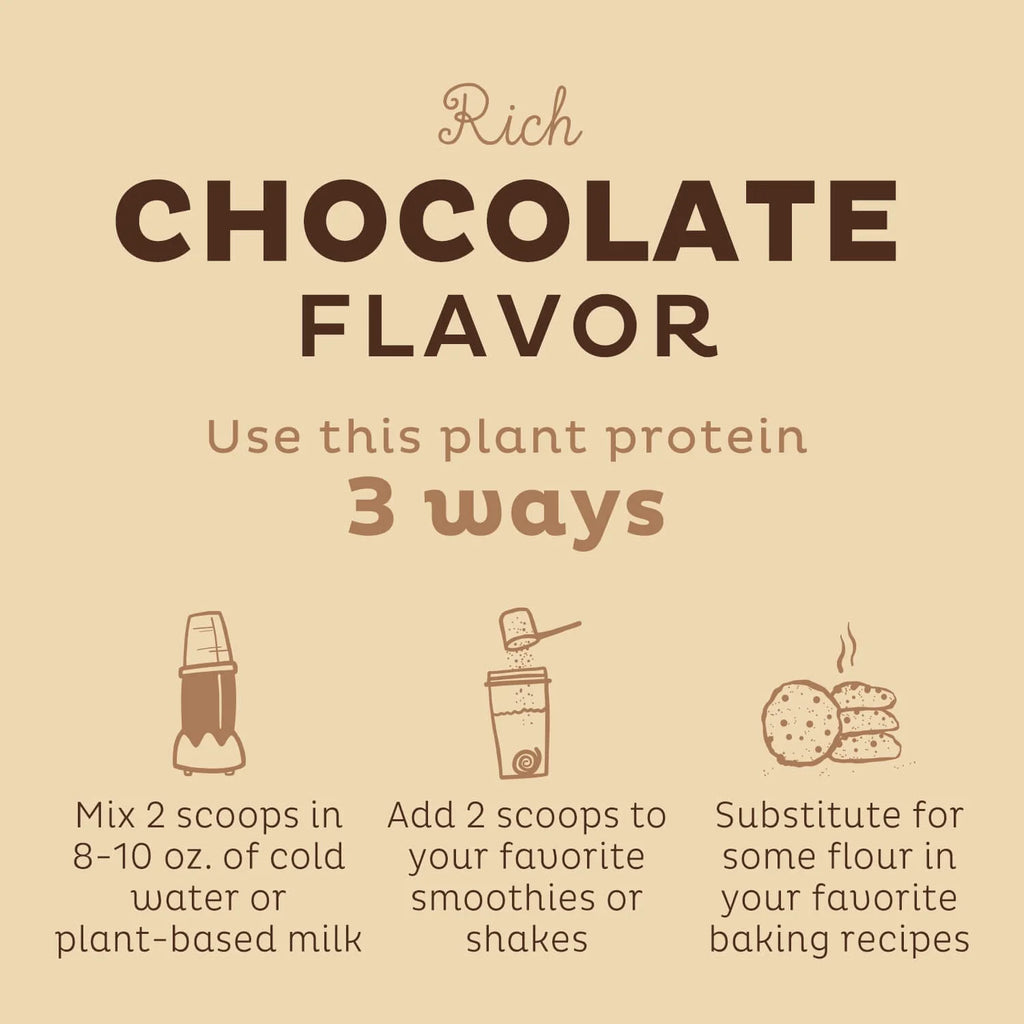 Vegan Protein Powder Chocolate, Organic Pea Protein Blend, Plant Based M725276