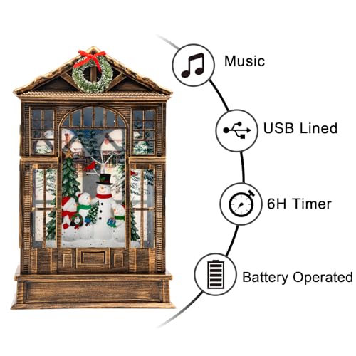 Nutcracker Snow Globe Lantern with Music and Timer Z50315
