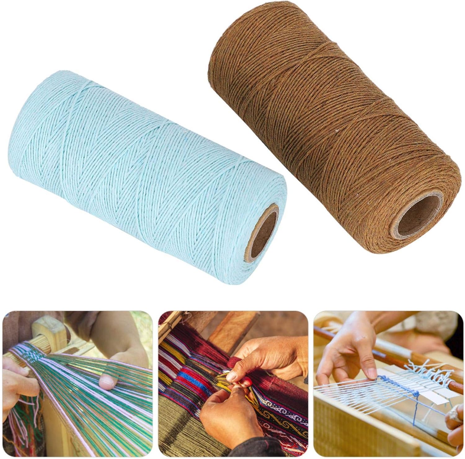 Warp Thread for Weaving Loom, 100% Cotton, 2 Rolls K639